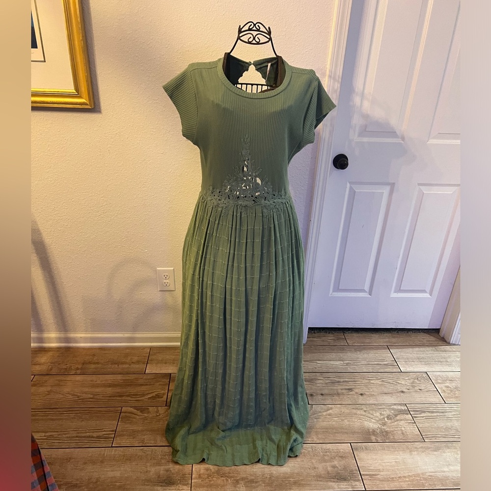 Free People Green Maxi Dress